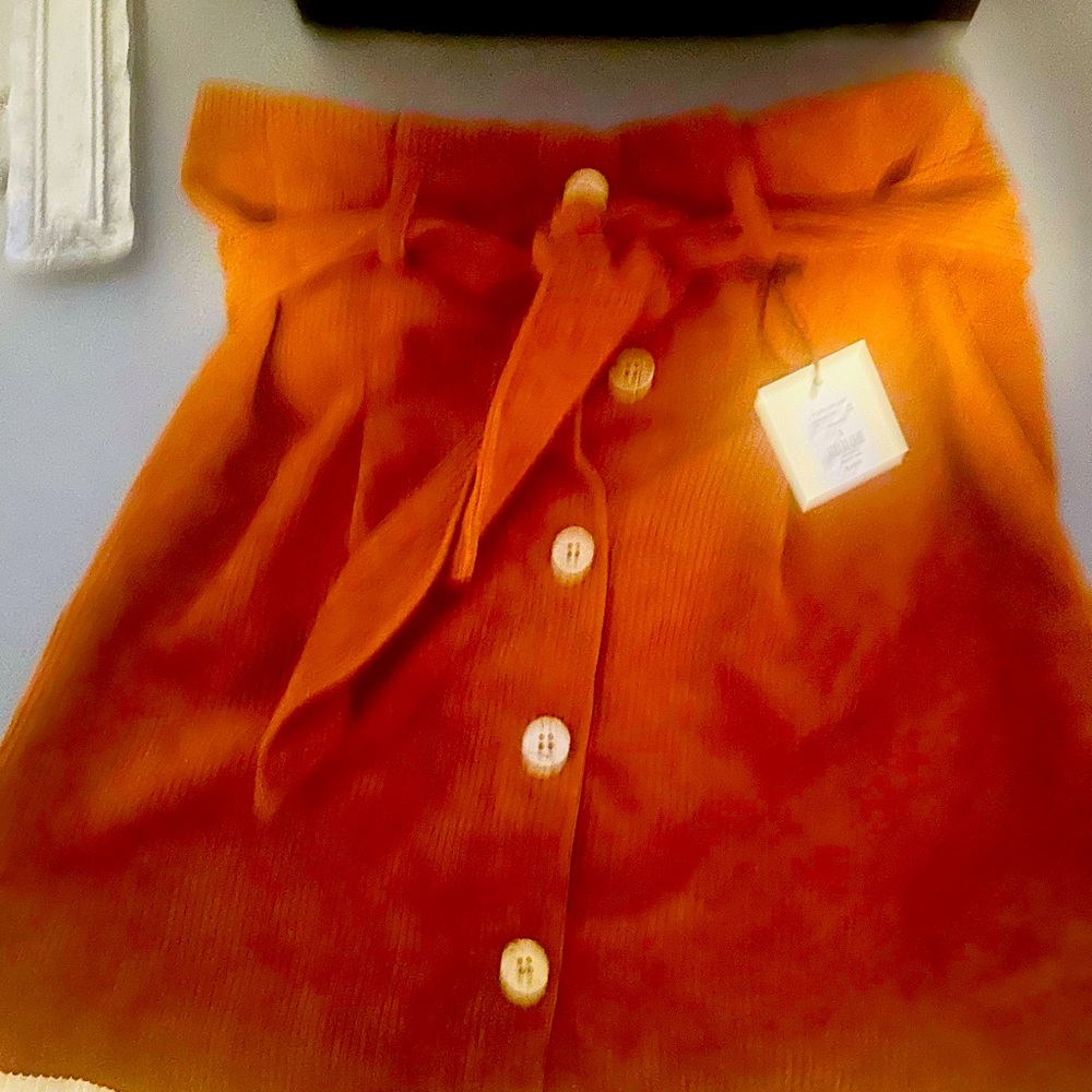 New brown skirt. With tags never worn .